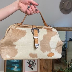 Western handmade cowhide purse bag vintage